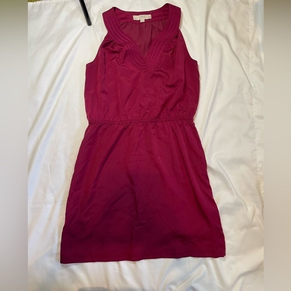 Loft size 8 petite pink mini dress